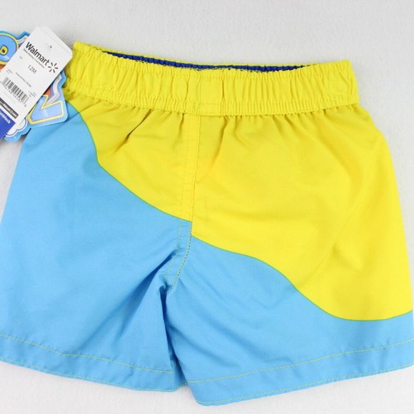 Nickelodeon Paw Patrol Swim Trunks Baby Boys Size 12 Months Blue Yellow UPF 50+ - Picture 4 of 5